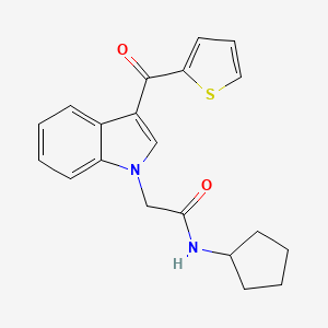 N-cyclopentyl-2-[3-(thiophen-2-ylcarbonyl)-1H-indol-1-yl]acetamide