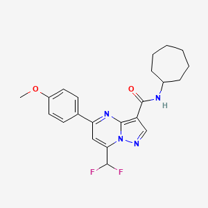 N-cycloheptyl-7-(difluoromethyl)-5-(4-methoxyphenyl)pyrazolo[1,5-a]pyrimidine-3-carboxamide