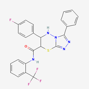 6-(4-fluorophenyl)-3-phenyl-N-[2-(trifluoromethyl)phenyl]-6,7-dihydro-5H-[1,2,4]triazolo[3,4-b][1,3,4]thiadiazine-7-carboxamide