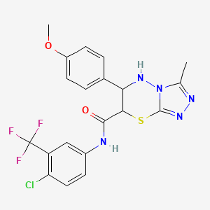 N-[4-chloro-3-(trifluoromethyl)phenyl]-6-(4-methoxyphenyl)-3-methyl-6,7-dihydro-5H-[1,2,4]triazolo[3,4-b][1,3,4]thiadiazine-7-carboxamide