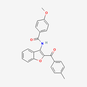 4-methoxy-N-[2-(4-methylbenzoyl)-1-benzofuran-3-yl]benzamide