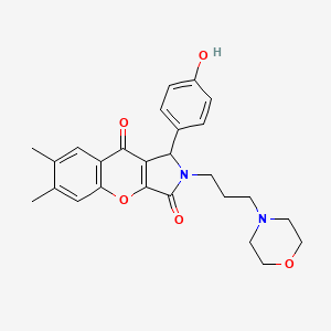 1-(4-Hydroxyphenyl)-6,7-dimethyl-2-[3-(morpholin-4-yl)propyl]-1,2-dihydrochromeno[2,3-c]pyrrole-3,9-dione