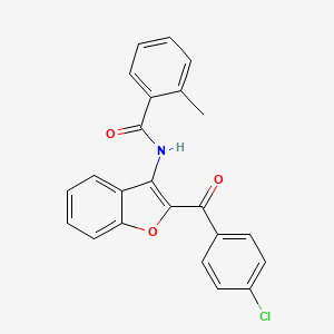 N-[2-(4-chlorobenzoyl)-1-benzofuran-3-yl]-2-methylbenzamide