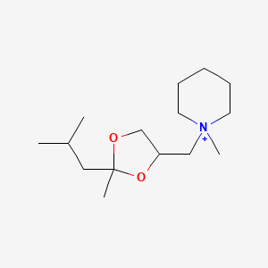 1-Methyl-1-{[2-methyl-2-(2-methylpropyl)-1,3-dioxolan-4-yl]methyl}piperidinium