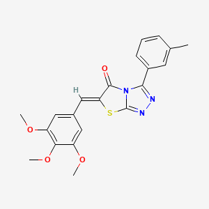 (6Z)-3-(3-methylphenyl)-6-(3,4,5-trimethoxybenzylidene)[1,3]thiazolo[2,3-c][1,2,4]triazol-5(6H)-one