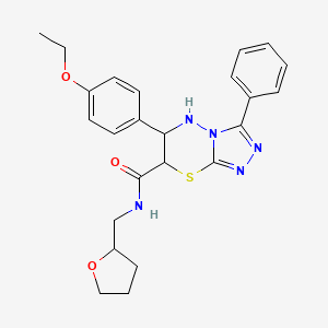 6-(4-ethoxyphenyl)-3-phenyl-N-(tetrahydrofuran-2-ylmethyl)-6,7-dihydro-5H-[1,2,4]triazolo[3,4-b][1,3,4]thiadiazine-7-carboxamide