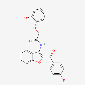 N-[2-(4-fluorobenzoyl)-1-benzofuran-3-yl]-2-(2-methoxyphenoxy)acetamide