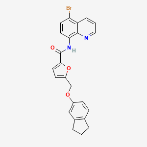 N-(5-bromoquinolin-8-yl)-5-[(2,3-dihydro-1H-inden-5-yloxy)methyl]furan-2-carboxamide