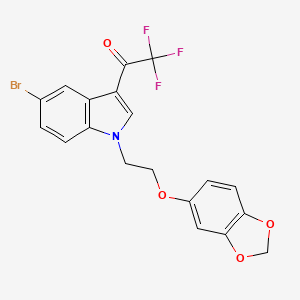 1-{1-[2-(1,3-benzodioxol-5-yloxy)ethyl]-5-bromo-1H-indol-3-yl}-2,2,2-trifluoroethanone