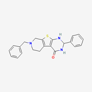 11-benzyl-5-phenyl-8-thia-4,6,11-triazatricyclo[7.4.0.02,7]trideca-1(9),2(7)-dien-3-one