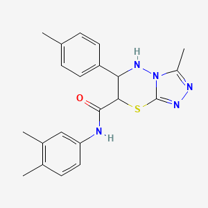 N-(3,4-dimethylphenyl)-3-methyl-6-(4-methylphenyl)-6,7-dihydro-5H-[1,2,4]triazolo[3,4-b][1,3,4]thiadiazine-7-carboxamide