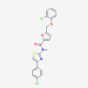 5-[(2-chlorophenoxy)methyl]-N-[4-(4-chlorophenyl)-1,3-thiazol-2-yl]furan-2-carboxamide