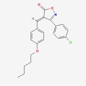 (4E)-3-(4-chlorophenyl)-4-[4-(pentyloxy)benzylidene]-1,2-oxazol-5(4H)-one