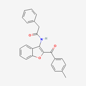 molecular formula C24H19NO3 B11578702 N-[2-(4-methylbenzoyl)-1-benzofuran-3-yl]-2-phenylacetamide 