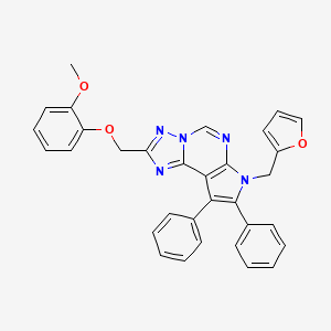 2-{[7-(2-Furylmethyl)-8,9-diphenyl-7H-pyrrolo[3,2-E][1,2,4]triazolo[1,5-C]pyrimidin-2-YL]methoxy}phenyl methyl ether