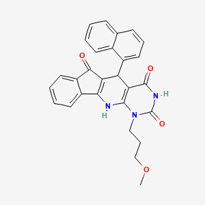 7-(3-methoxypropyl)-2-naphthalen-1-yl-5,7,9-triazatetracyclo[8.7.0.03,8.011,16]heptadeca-1(10),3(8),11,13,15-pentaene-4,6,17-trione