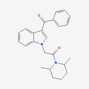 1-(2,6-dimethylpiperidin-1-yl)-2-[3-(phenylcarbonyl)-1H-indol-1-yl]ethanone