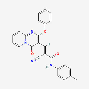 (2E)-2-Cyano-N-(4-methylphenyl)-3-{4-oxo-2-phenoxy-4H-pyrido[1,2-A]pyrimidin-3-YL}prop-2-enamide