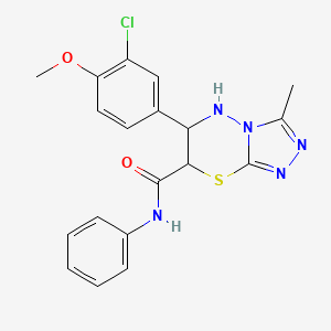 6-(3-chloro-4-methoxyphenyl)-3-methyl-N-phenyl-6,7-dihydro-5H-[1,2,4]triazolo[3,4-b][1,3,4]thiadiazine-7-carboxamide