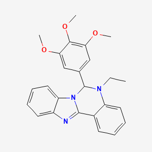 5-Ethyl-6-(3,4,5-trimethoxyphenyl)-5,6-dihydrobenzimidazo[1,2-c]quinazoline