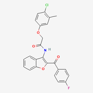 2-(4-chloro-3-methylphenoxy)-N-[2-(4-fluorobenzoyl)-1-benzofuran-3-yl]acetamide