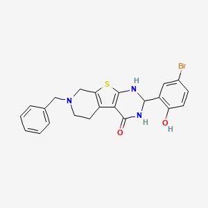 11-benzyl-5-(5-bromo-2-hydroxyphenyl)-8-thia-4,6,11-triazatricyclo[7.4.0.02,7]trideca-1(9),2(7)-dien-3-one