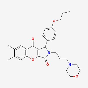 6,7-Dimethyl-2-[3-(morpholin-4-yl)propyl]-1-(4-propoxyphenyl)-1,2-dihydrochromeno[2,3-c]pyrrole-3,9-dione