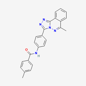 molecular formula C24H19N5O B11578887 4-methyl-N-[4-(6-methyl[1,2,4]triazolo[3,4-a]phthalazin-3-yl)phenyl]benzamide 