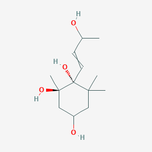 molecular formula C13H24O4 B1157889 (3S,5R,6R,7E,9R)-3,5,6,9-Tetrahydroxymegastigman-7-ene CAS No. 276870-26-9