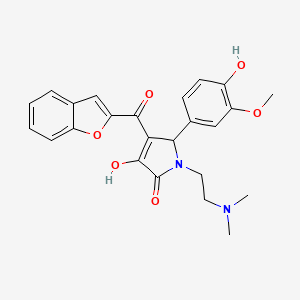 4-(1-benzofuran-2-ylcarbonyl)-1-[2-(dimethylamino)ethyl]-3-hydroxy-5-(4-hydroxy-3-methoxyphenyl)-1,5-dihydro-2H-pyrrol-2-one