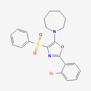 1-[2-(2-Bromophenyl)-4-(phenylsulfonyl)-1,3-oxazol-5-yl]azepane