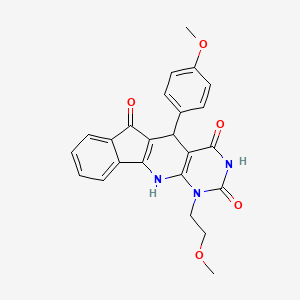 7-(2-methoxyethyl)-2-(4-methoxyphenyl)-5,7,9-triazatetracyclo[8.7.0.03,8.011,16]heptadeca-1(10),3(8),11,13,15-pentaene-4,6,17-trione