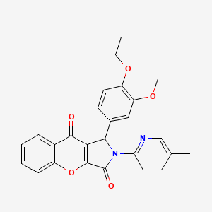 1-(4-Ethoxy-3-methoxyphenyl)-2-(5-methylpyridin-2-yl)-1,2-dihydrochromeno[2,3-c]pyrrole-3,9-dione