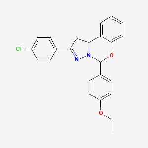 2-(4-Chlorophenyl)-5-(4-ethoxyphenyl)-1,10b-dihydropyrazolo[1,5-c][1,3]benzoxazine