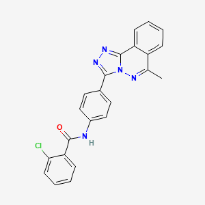 2-chloro-N-[4-(6-methyl[1,2,4]triazolo[3,4-a]phthalazin-3-yl)phenyl]benzamide