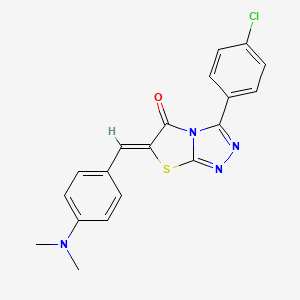 molecular formula C19H15ClN4OS B11578985 (6Z)-3-(4-chlorophenyl)-6-[4-(dimethylamino)benzylidene][1,3]thiazolo[2,3-c][1,2,4]triazol-5(6H)-one 