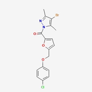 (4-bromo-3,5-dimethyl-1H-pyrazol-1-yl){5-[(4-chlorophenoxy)methyl]furan-2-yl}methanone