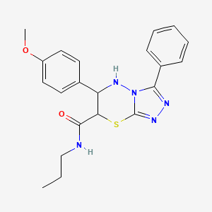 6-(4-methoxyphenyl)-3-phenyl-N-propyl-6,7-dihydro-5H-[1,2,4]triazolo[3,4-b][1,3,4]thiadiazine-7-carboxamide