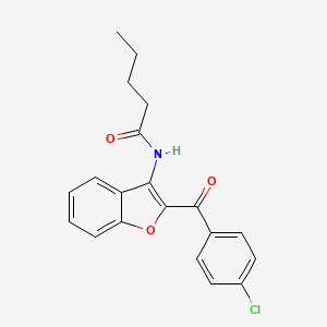 N-[2-(4-chlorobenzoyl)-1-benzofuran-3-yl]pentanamide