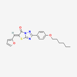 (5Z)-5-(furan-2-ylmethylidene)-2-[4-(hexyloxy)phenyl][1,3]thiazolo[3,2-b][1,2,4]triazol-6(5H)-one