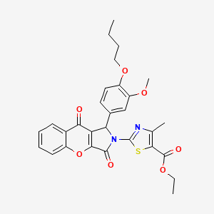 ethyl 2-[1-(4-butoxy-3-methoxyphenyl)-3,9-dioxo-3,9-dihydrochromeno[2,3-c]pyrrol-2(1H)-yl]-4-methyl-1,3-thiazole-5-carboxylate