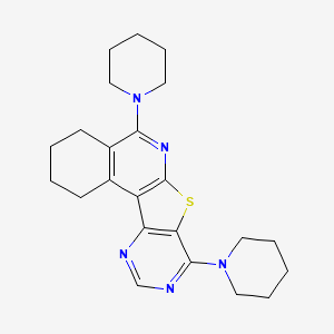 8,13-di(piperidin-1-yl)-11-thia-9,14,16-triazatetracyclo[8.7.0.02,7.012,17]heptadeca-1,7,9,12,14,16-hexaene