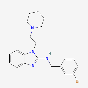 N-(3-bromobenzyl)-1-[2-(piperidin-1-yl)ethyl]-1H-benzimidazol-2-amine