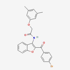 molecular formula C25H20BrNO4 B11579090 N-[2-(4-bromobenzoyl)-1-benzofuran-3-yl]-2-(3,5-dimethylphenoxy)acetamide 