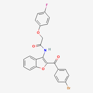 molecular formula C23H15BrFNO4 B11579098 N-[2-(4-bromobenzoyl)-1-benzofuran-3-yl]-2-(4-fluorophenoxy)acetamide 