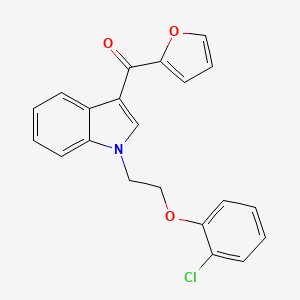 molecular formula C21H16ClNO3 B11579127 {1-[2-(2-chlorophenoxy)ethyl]-1H-indol-3-yl}(furan-2-yl)methanone 