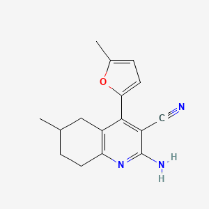 2-Amino-6-methyl-4-(5-methylfuran-2-yl)-5,6,7,8-tetrahydroquinoline-3-carbonitrile