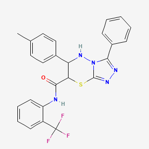 6-(4-methylphenyl)-3-phenyl-N-[2-(trifluoromethyl)phenyl]-6,7-dihydro-5H-[1,2,4]triazolo[3,4-b][1,3,4]thiadiazine-7-carboxamide