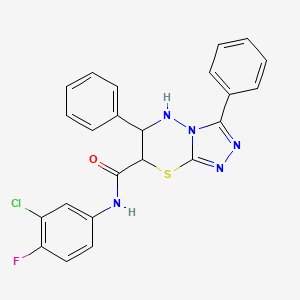 N-(3-chloro-4-fluorophenyl)-3,6-diphenyl-6,7-dihydro-5H-[1,2,4]triazolo[3,4-b][1,3,4]thiadiazine-7-carboxamide