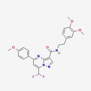 7-(difluoromethyl)-N-[2-(3,4-dimethoxyphenyl)ethyl]-5-(4-methoxyphenyl)pyrazolo[1,5-a]pyrimidine-3-carboxamide